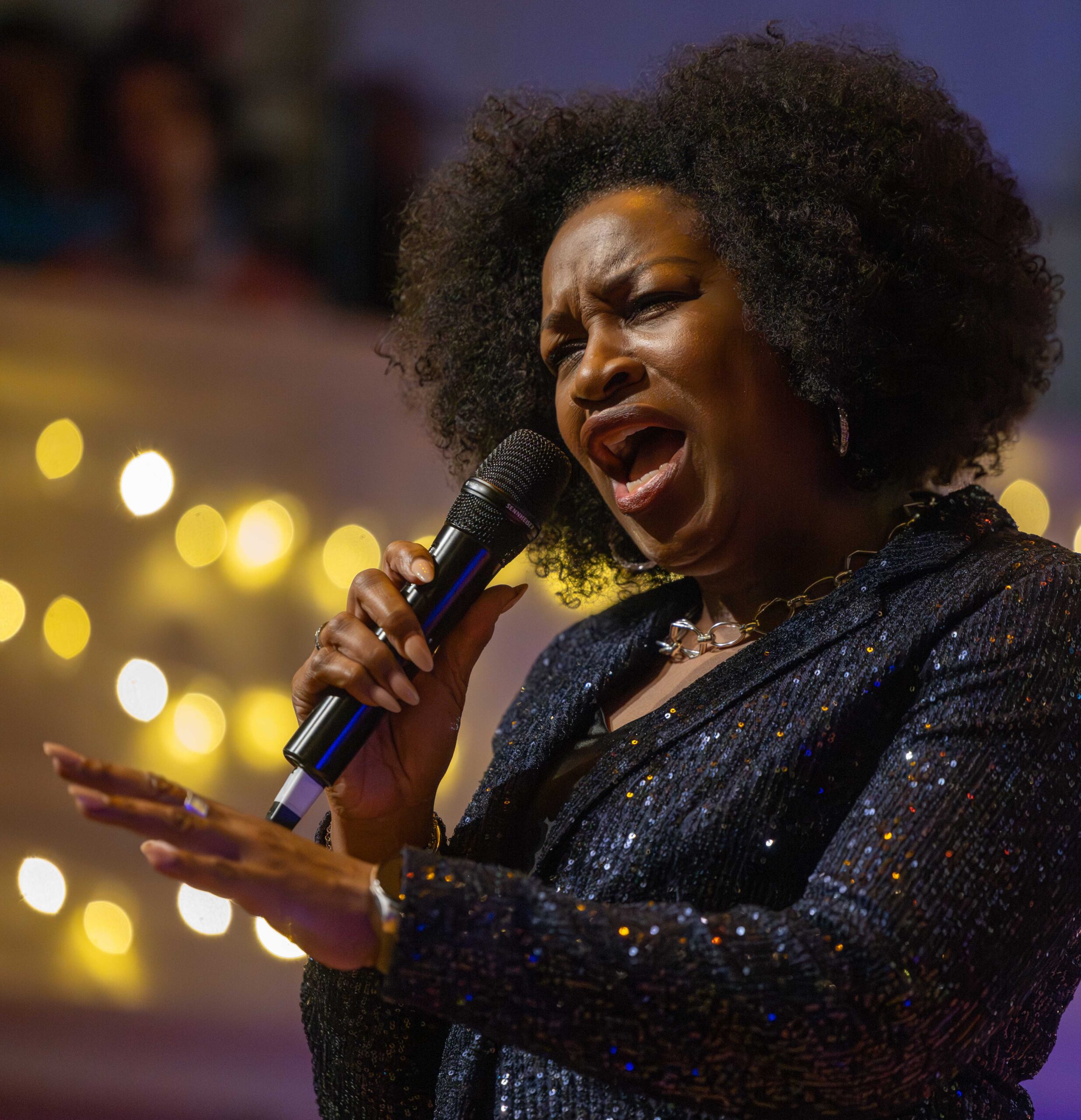 Guest artist Carla Jane performing with Renewal Choir